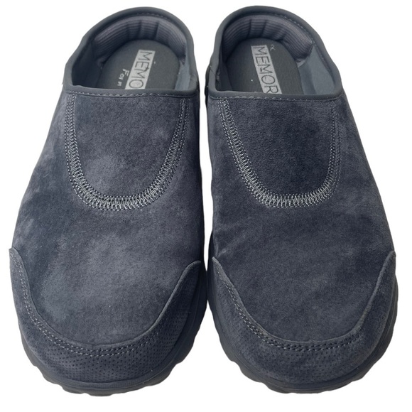 Skechers Women’s Grey Slip On Memory Foam Mule Sneakers - Picture 2 of 9